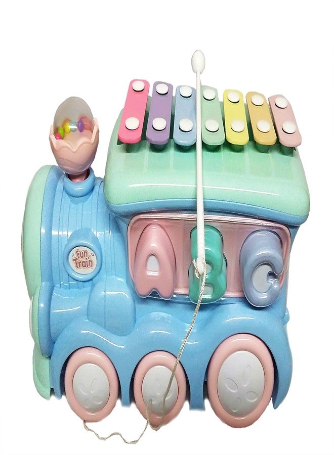 بلوتوفيت لعبة قطار المكعبات التعليمية من بلوتوفيت؟ تتضمن إكسيليفون، ولعبة سحب، ولعبة فرز الحروف الأبجدية - Image 1